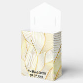 エレガントモダンフローラ金ゴールドホワイトラインコレクション フェイバーボックス (オープン)