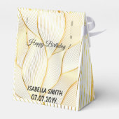 エレガントモダンフローラ金ゴールドホワイトラインコレクション フェイバーボックス (裏面サイド)