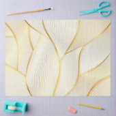 エレガントモダンフローラ金ゴールドホワイトラインコレクション 薄葉紙 (クラフト)