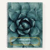 エレガントモダンフローラ金ゴールド ノートブック (正面)