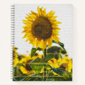 エレガントモダンフローラ金ゴールド ノートブック (正面)