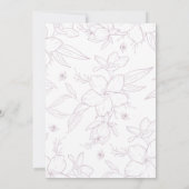 エレガントモダンフローラ71歳の誕生日招待状 招待状 (裏面)