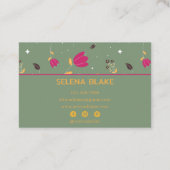 エレガントモダンフローラ | プロフェッショナルとトレンディー 名刺 (裏面)