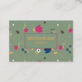 エレガントモダンフローラ | プロフェッショナルとトレンディー 名刺 (正面)