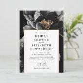 エレガントモダンフローラQRコードブライダルシャワー 招待状 (スタンド正面)