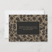 エレガントモダンフローラRSVPカードブラウンブラック 出欠カード (裏面)