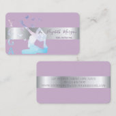エレガントモダンプロフェッショナルガールシルエットヨガ 名刺 (正面/裏面)