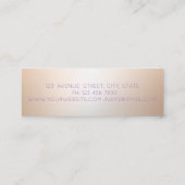 エレガントモダンプロフェッショナルグリッターハイヒール スキニー名刺 (裏面)