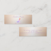 エレガントモダンプロフェッショナルグリッターハイヒール スキニー名刺 (正面/裏面)