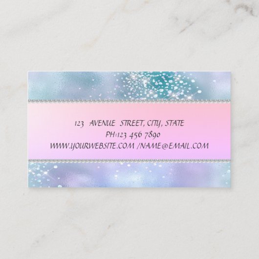 エレガントモダンプロフェッショナルシック真珠 名刺 (裏面)