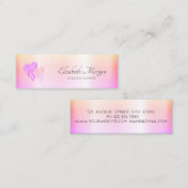 エレガントモダンプロフェッショナルシック、ハート、グラデーション スキニー名刺 (正面/裏面)