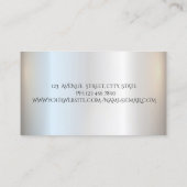 エレガントモダンプロフェッショナルシルバー 名刺 (裏面)