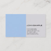 エレガントモダンプロフェッショナルシンプルパステルブルー 名刺 (裏面)