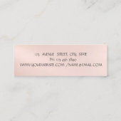 エレガントモダンプロフェッショナルシンプルミニマル スキニー名刺 (裏面)