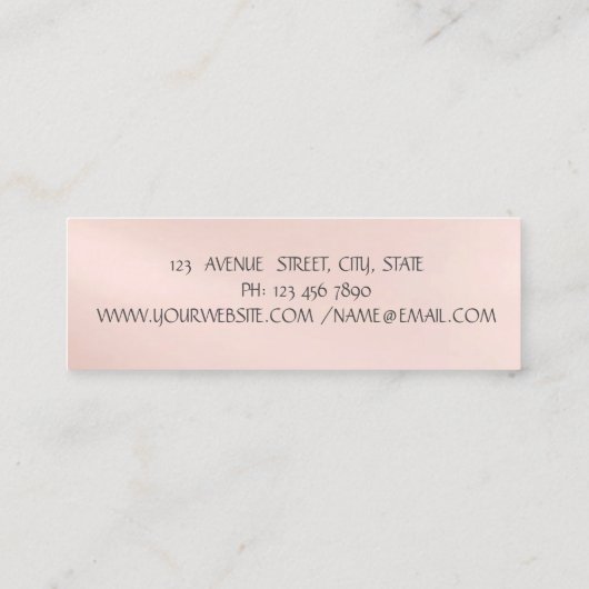 エレガントモダンプロフェッショナルシンプルミニマル スキニー名刺 (裏面)