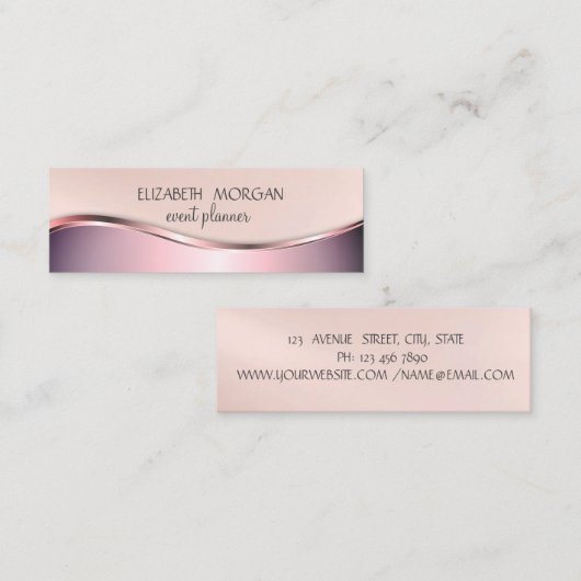 エレガントモダンプロフェッショナルシンプルミニマル スキニー名刺 (正面/裏面)