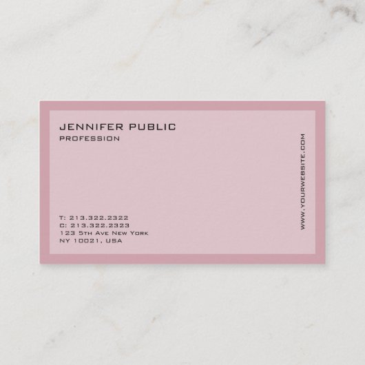 エレガントモダンプロフェッショナルトレンディーデザイン 名刺 (裏面)