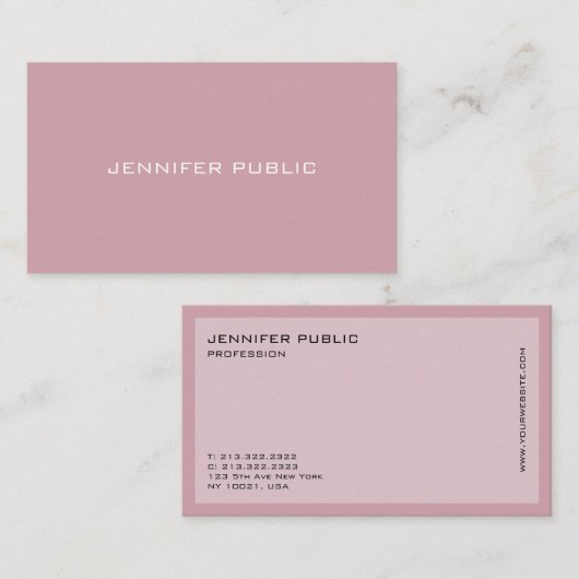 エレガントモダンプロフェッショナルトレンディーデザイン 名刺 (正面/裏面)