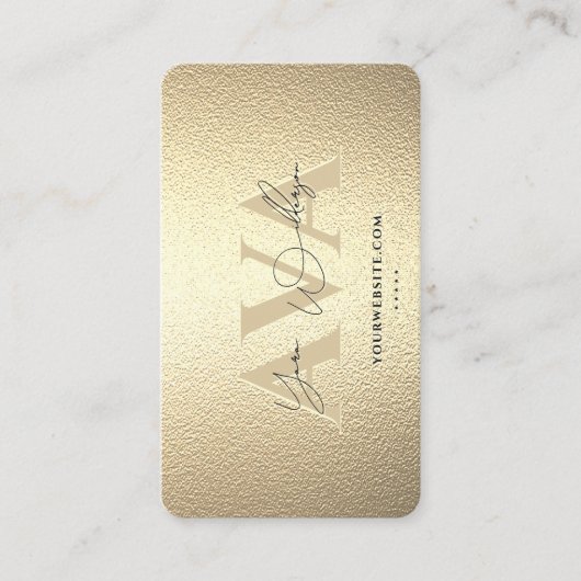 エレガントモダンプロフェッショナルフェイク金ゴールド 名刺 (正面)