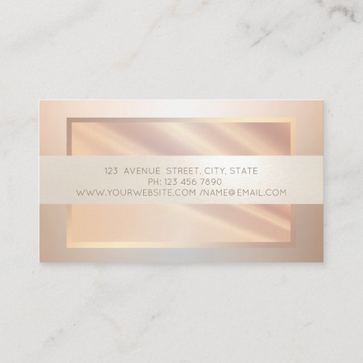 エレガントモダンプロフェッショナルフレストライプーム 名刺 (裏面)