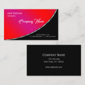 エレガントモダンプロフェッショナルブライトクリムゾン 名刺 (正面/裏面)