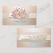 エレガントモダンプロフェッショナルブラシストロークロータス 名刺 (正面/裏面)