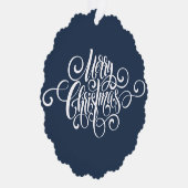 エレガントモダンプロフェッショナルメリー・クリスマススクリプト オーナメントカード (右)