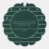 エレガントモダンプロフェッショナルメリー・クリスマススクリプト オーナメントカード (裏面)