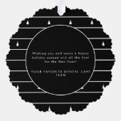 エレガントモダンプロフェッショナルメリー・クリスマススクリプト オーナメントカード (裏面)