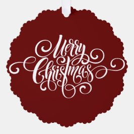 エレガントモダンプロフェッショナルメリー・クリスマススクリプト オーナメントカード