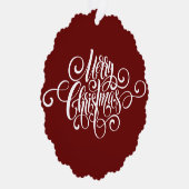 エレガントモダンプロフェッショナルメリー・クリスマススクリプト オーナメントカード (右)