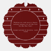 エレガントモダンプロフェッショナルメリー・クリスマススクリプト オーナメントカード (裏面)