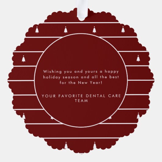 エレガントモダンプロフェッショナルメリー・クリスマススクリプト オーナメントカード (裏面)