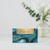 エレガントモダンプロフェッショナル大理石エメラルドグリーン 割引カード (スタンド正面)