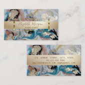 エレガントモダンプロフェッショナル大理石、金ゴールド枠 名刺 (正面/裏面)