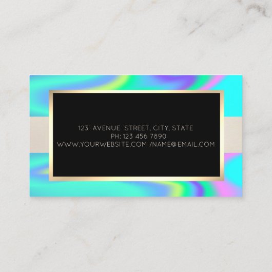 エレガントモダンプロフェッショナル枠 名刺 (裏面)