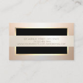 エレガントモダンプロフェッショナル発光ストライプ枠 名刺 (裏面)