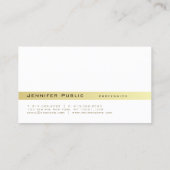 エレガントモダンプロフェッショナル白金ゴールドプレーン 名刺 (裏面)