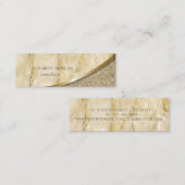 エレガントモダンプロフェッショナル金ゴールド スキニー名刺 (正面/裏面)