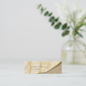 エレガントモダンプロフェッショナル金ゴールド スキニー名刺 (スタンド正面)