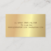 エレガントモダンプロフェッショナル金ゴールド 名刺 (裏面)