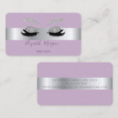 エレガントモダンプロフェッショナル銀グリッター 名刺 (正面/裏面)