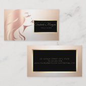 エレガントモダンプロフェッショナル顔 名刺 (正面/裏面)