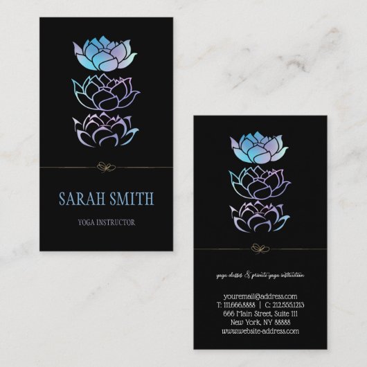 エレガントモダンプロフェッショナル黄金 名刺 (正面/裏面)