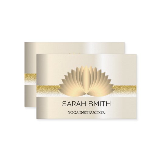 エレガントモダンプロフェッショナル黄金 名刺 (正面/裏面インサイチュ)