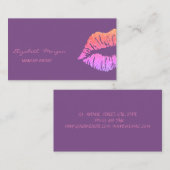 エレガントモダンプロフェッショナル、グリッター唇 名刺 (正面/裏面)