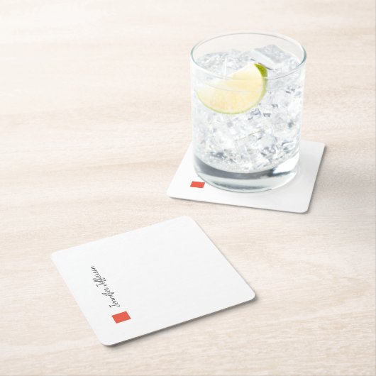 エレガントモダンプロフェッショナル スクエアペーパーコースター (インサイチュ)