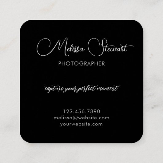 エレガントモダンプロフェッショナル スクエア名刺 (裏面)