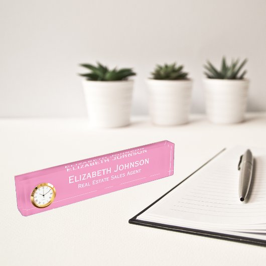 エレガントモダンプロフェッショナル デスクネームプレート