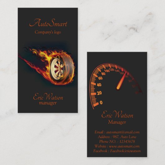 エレガントモダンプロフェッショナル 名刺 (正面/裏面)